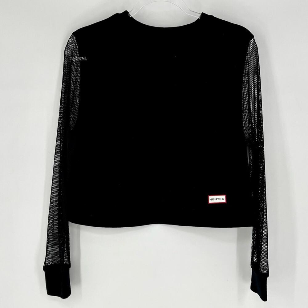 Hunter x Target Mesh Sleeves Pullover Sweatshirt Black Size XS - Picture 2 of 9